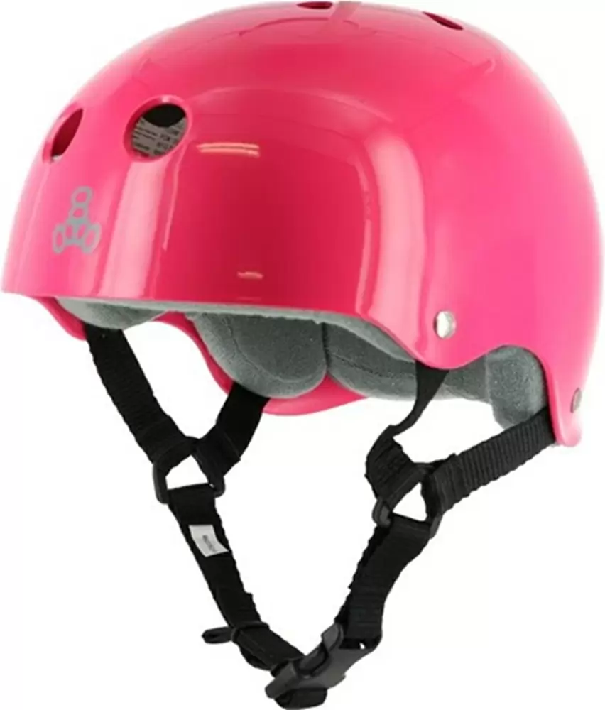 Шолом для роликів на дівчинку Triple Eight Brainsaver Helmet with Sweatsaver Liner neon fuscia glossy — <Фото №4>