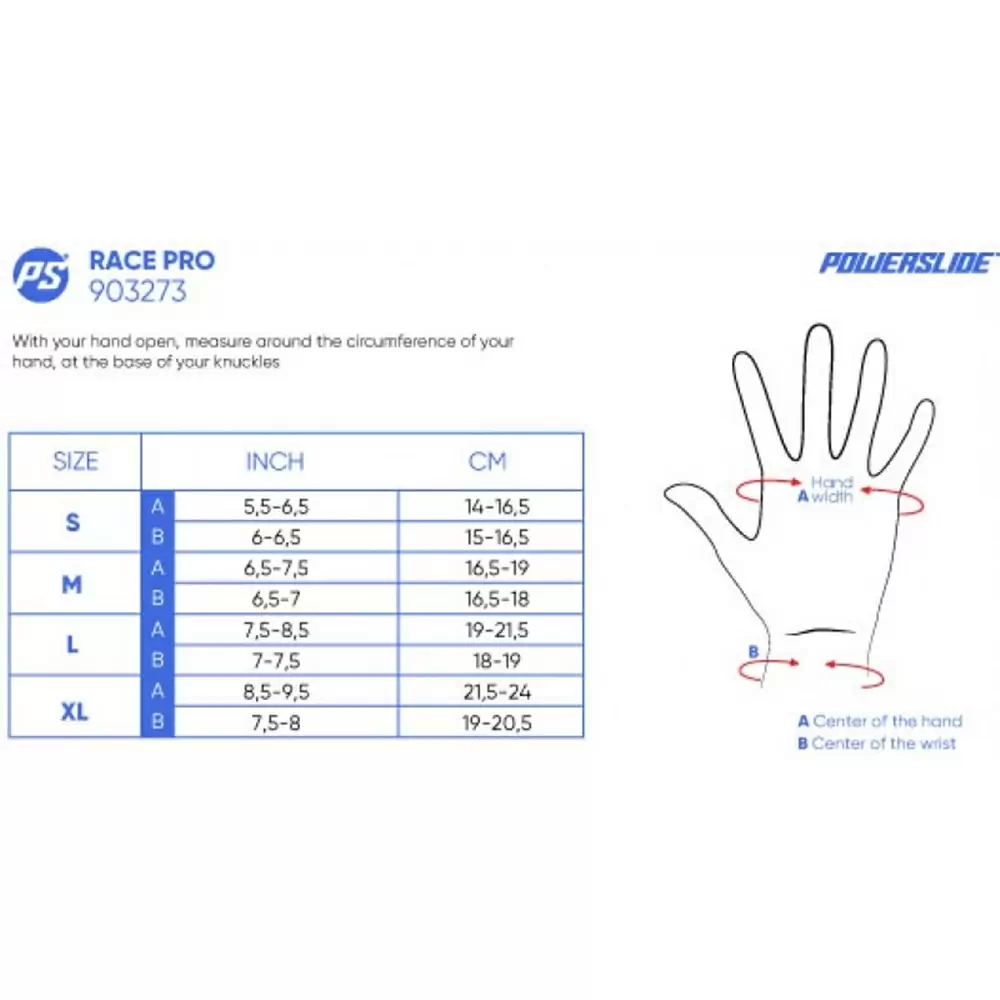 Розмірна сітка Powerslide Race Pro Glove — <Фото №7>