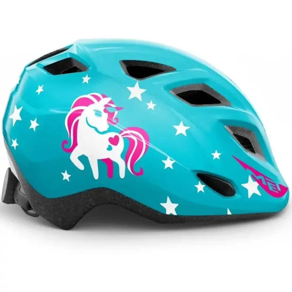 Дитячий шолом для дівчаток Met Genio Blue Unicorn — <Фото №3>