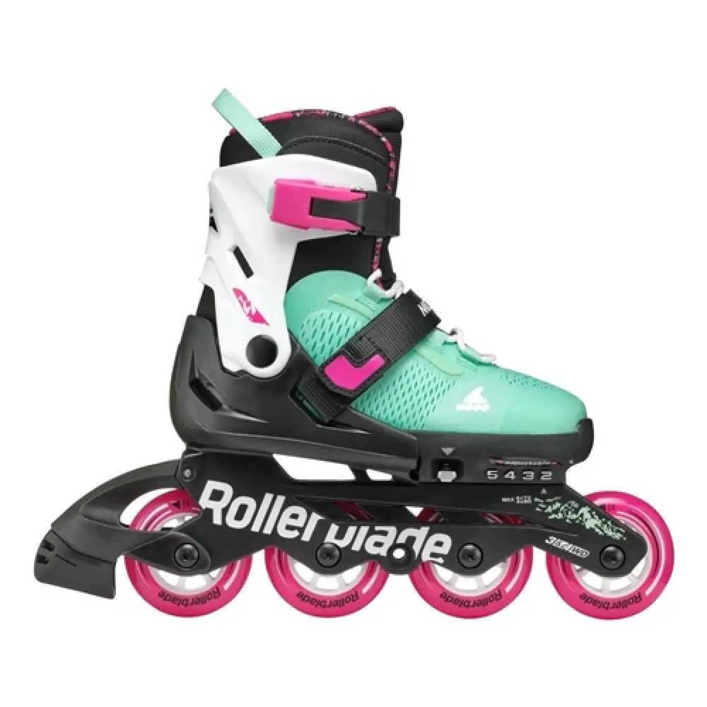 Фитнес ролики для детей Rollerblade MIcroblade XT Black Sea Green — <Фото №4>