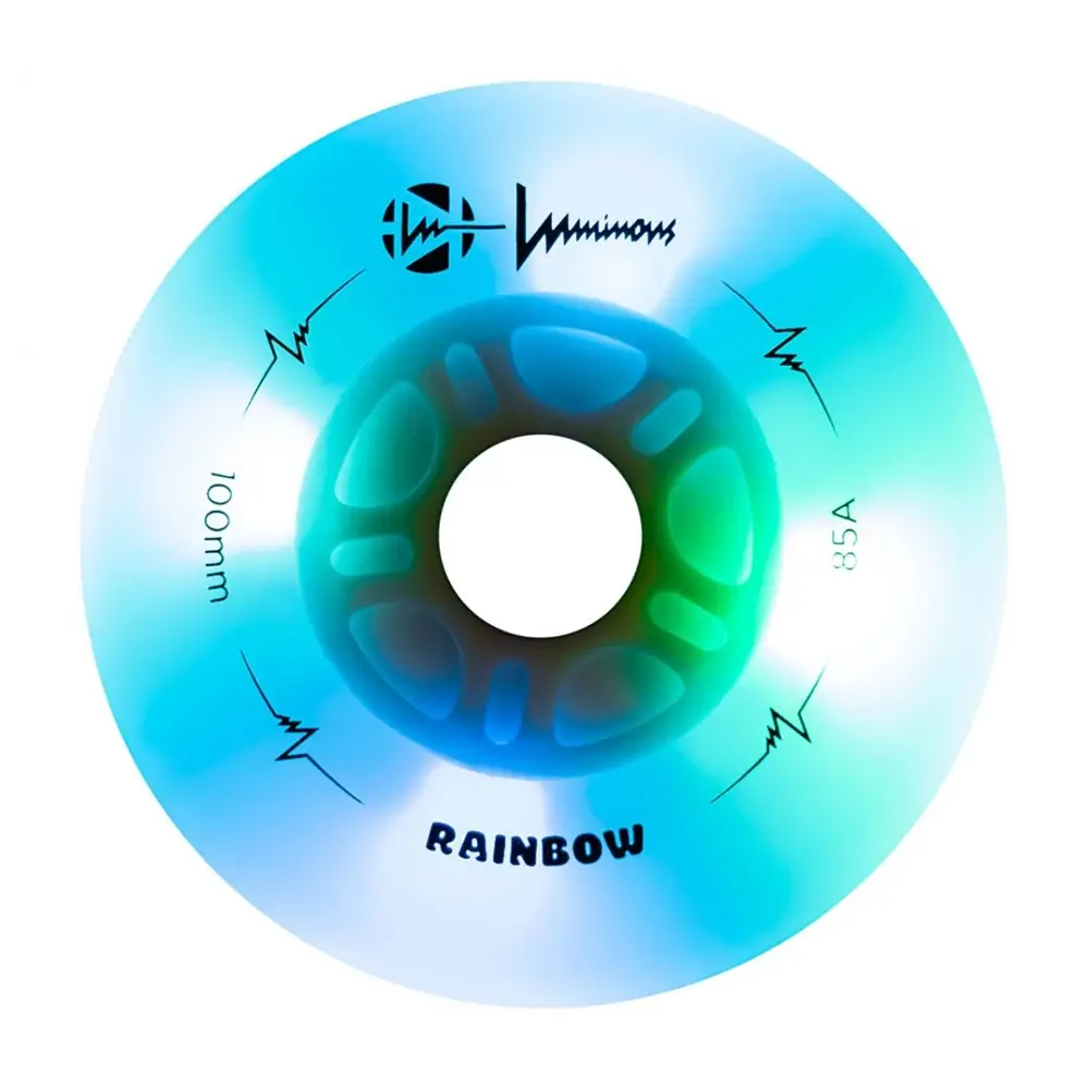 Колеса світяшки для роликів FR Luminous Rainbow 100mm/85A 6-pack — <Фото №1>