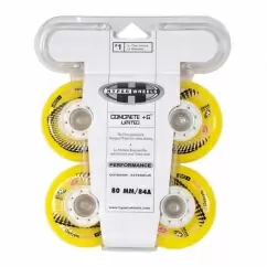 Колеса для роликів hyper concrete + grip yellow 76mm (4шт) — <Фото №7>