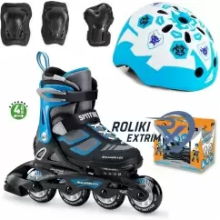 Набора детских роликов со шлемом на мальчика Rollerblade spitfire cube