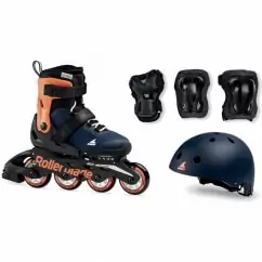 Ролики дитячі в наборі Rollerblade Microblade Cube Midnight Blue
