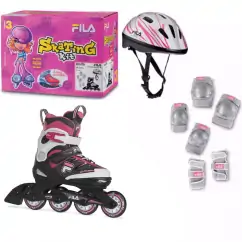 Дитячі ролики у наборі Fila J ONE G Combo 3 set Pink Magenta